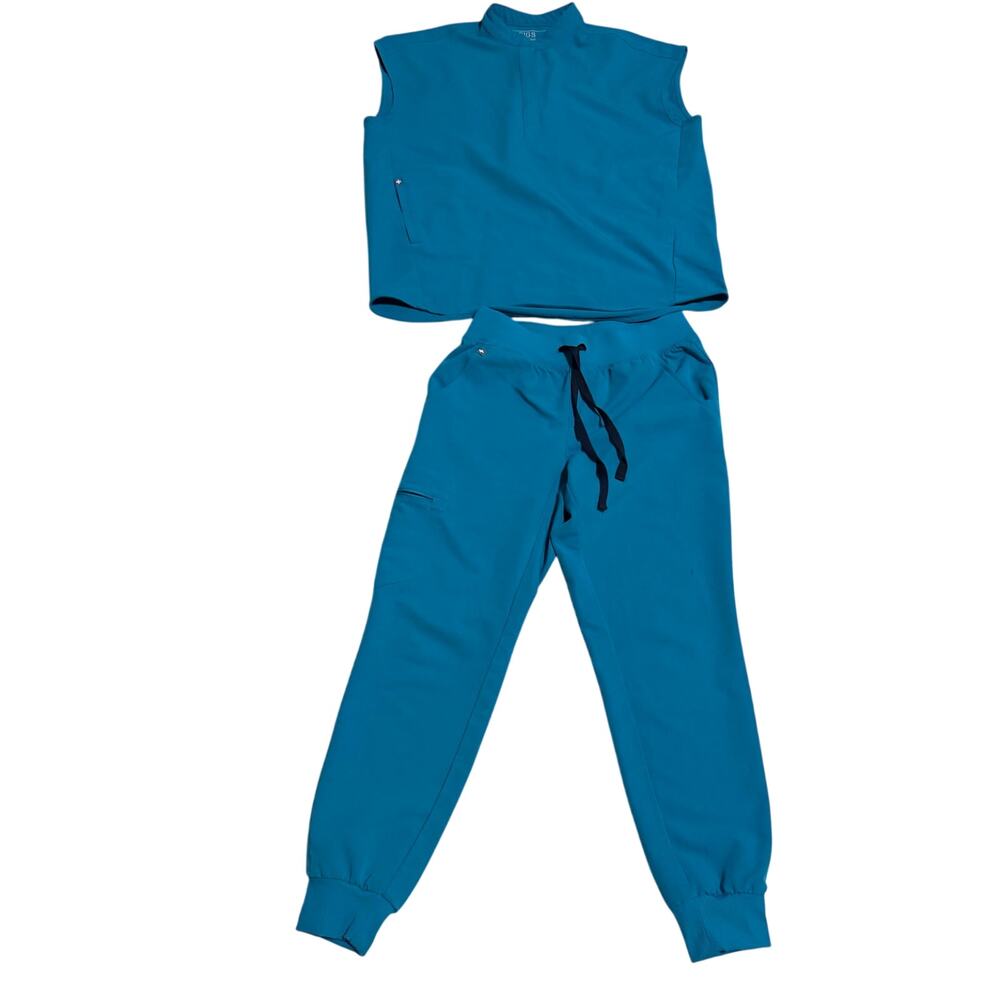Figs XS scrub set Rafaela Top & Zamora joggers limited edition Teal nurse work